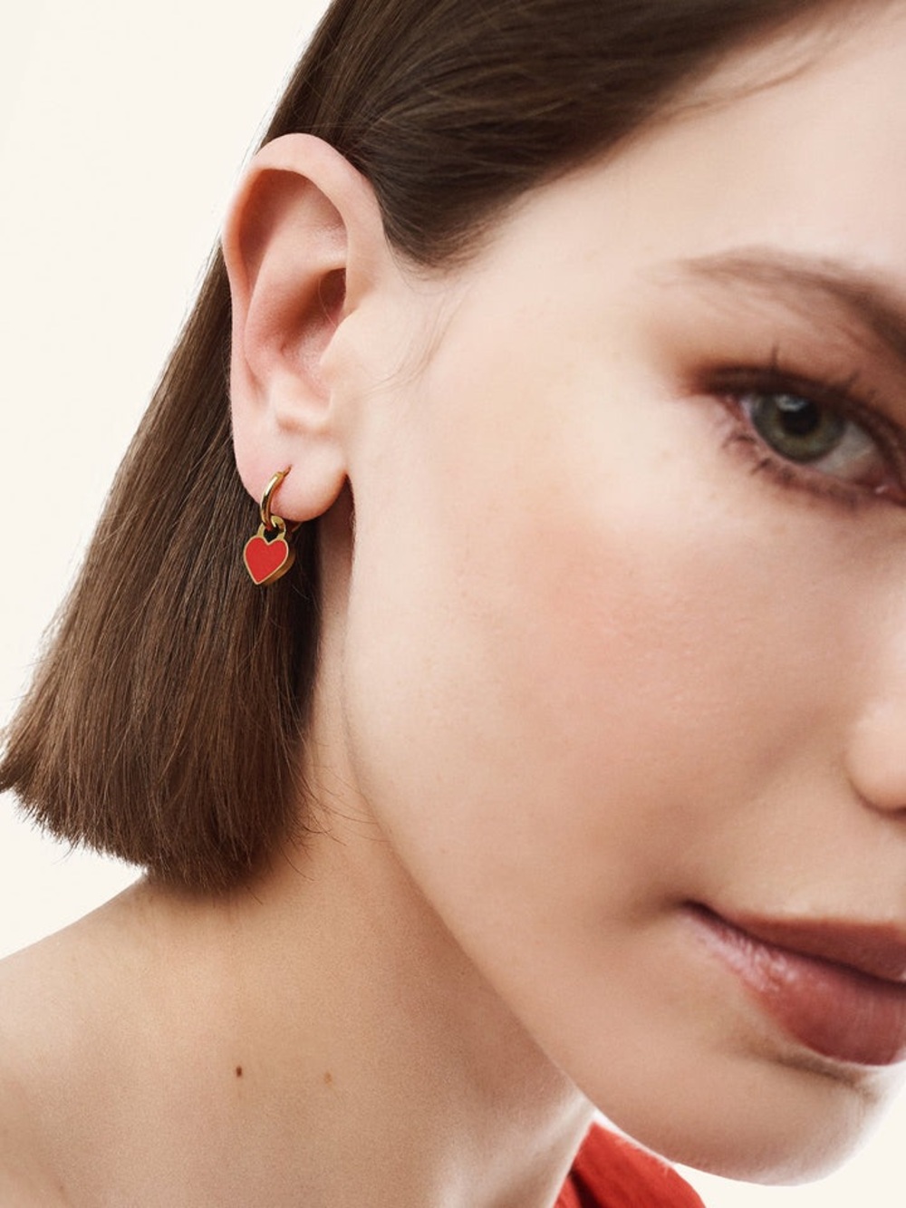 HEY HARPER Iris Heart Huggie OS Never worn